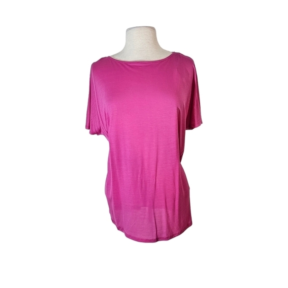Ted Baker Hot Pink Oversized Short-Sleeved Top - Picture 1 of 7